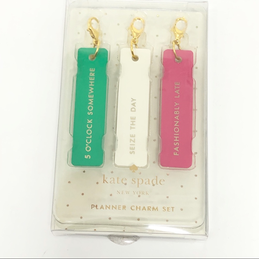 Kate Spade Planner Charm Set Fashionably Late - Picture 2 of 7